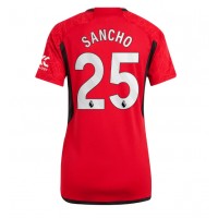 Fotballdrakt Dame Manchester United Jadon Sancho #25 Hjemmedrakt 2023-24 Kortermet